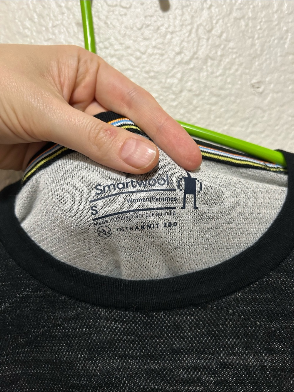 Smartwool Intraknit Thermal Merino Base Layer Crew Women’s Small Black Gray - Picture 4 of 6